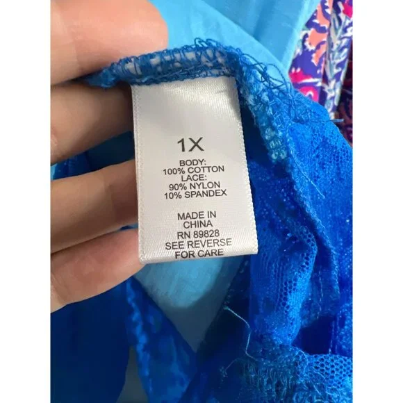 3-Pack Womens Tops Size 1X Short Sleeve & 3/4 Sleeve Lace Trim & Pockets - Picture 4 of 16